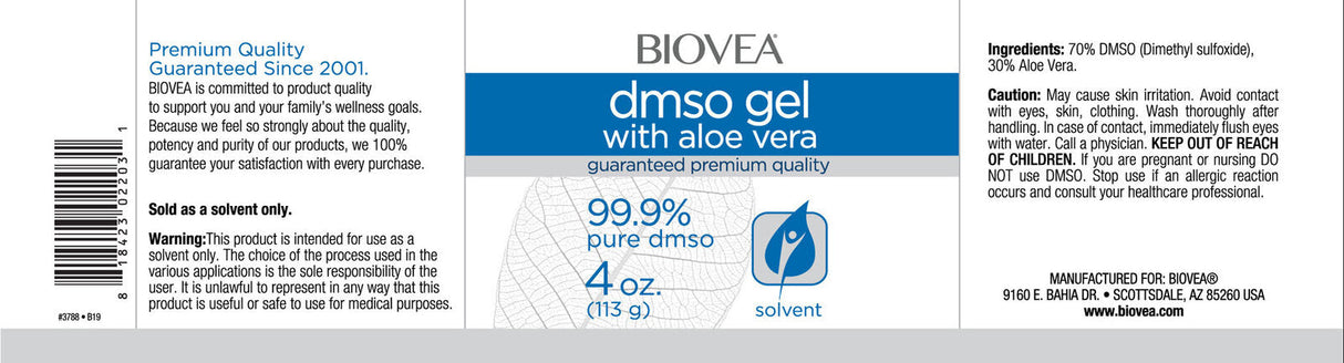 Gel DMSO avec aloe vera/118 ml