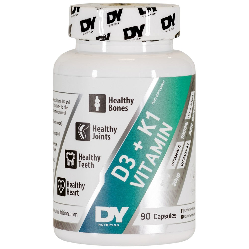 Capsules de vitamine D3 + K1 90