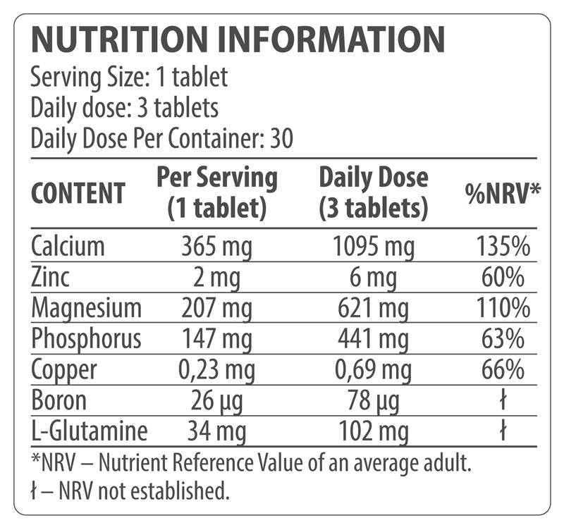 CA MG Zn | Calcium + Magnésium + Formule de zinc - 90 comprimés