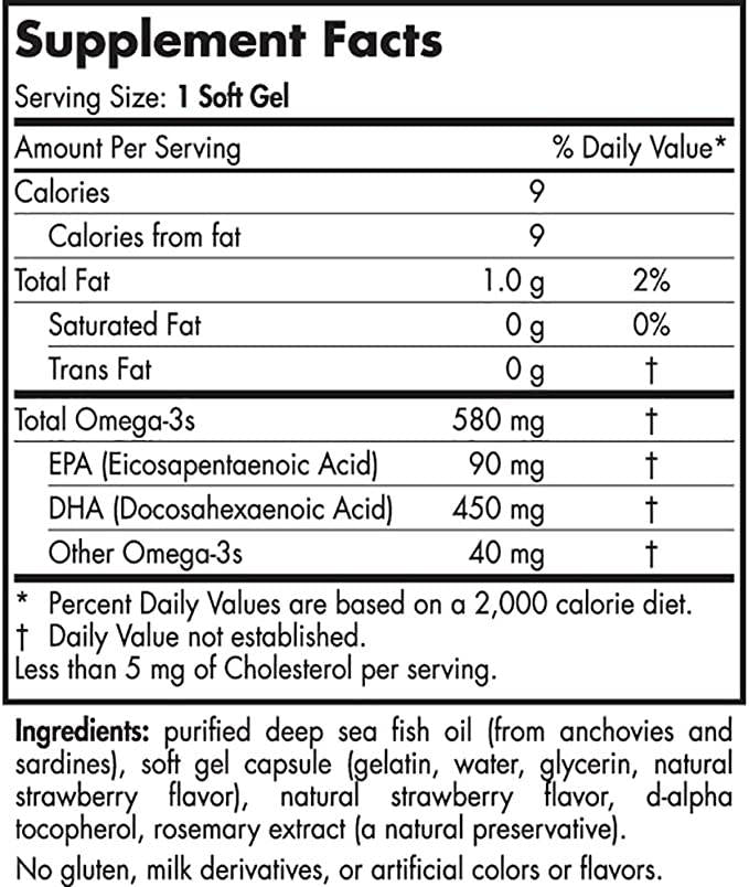 DHA quotidien 580 mg - 30 softgels