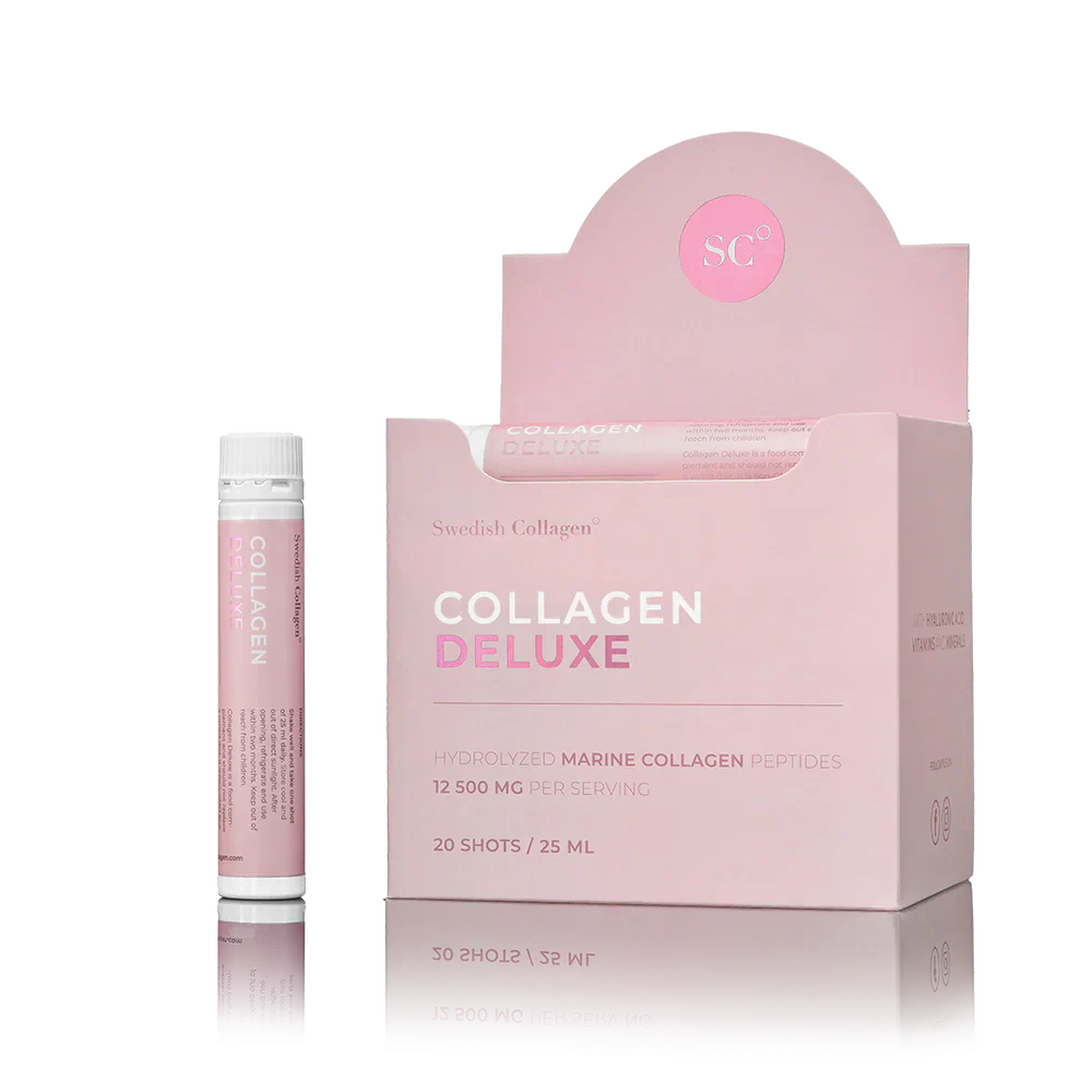 Collagène de poisson Deluxe® 12 500 mg avec de l'acide hyaluronique 75 mg 20 x 25 ml