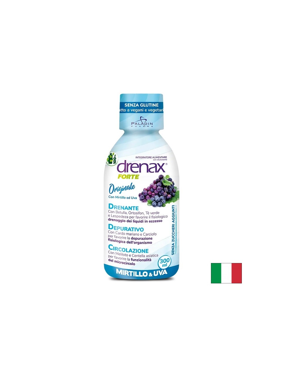 Formule diurétique avec graines de raisin et myrtille - Drenax - Drenax® Forte, 300 ml, 10 doses