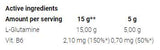 Poudre de L-glutamine | Glutamine micronisée avec de la vit. B6 - 450 grammes