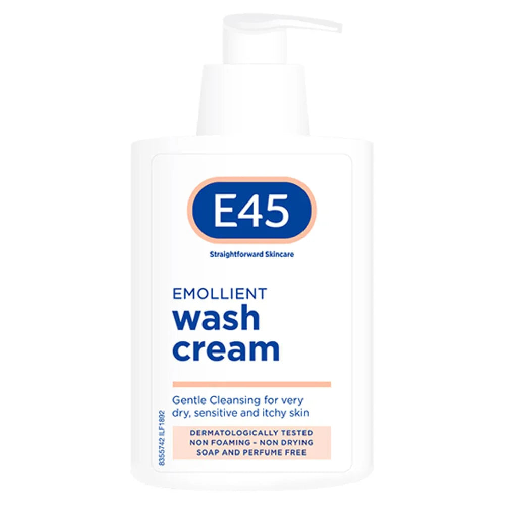 E45 Emollient Nettoying Cream pour une peau sèche, sensible et qui démange - 250 ml