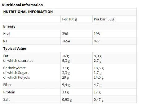 Barre à haute protéine supplémentaire - 18 x 50 grammes