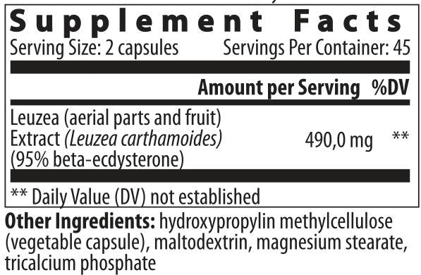 Extrait Ecdysterone/Leuzea - ​​90 capsules