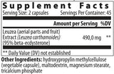Extrait Ecdysterone/Leuzea - ​​90 capsules