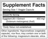 Extrait d'aubergines 20: 1 450 mg - 30 capsules