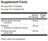 Elderberry/Agaricus/Echinacea 120 Capsules