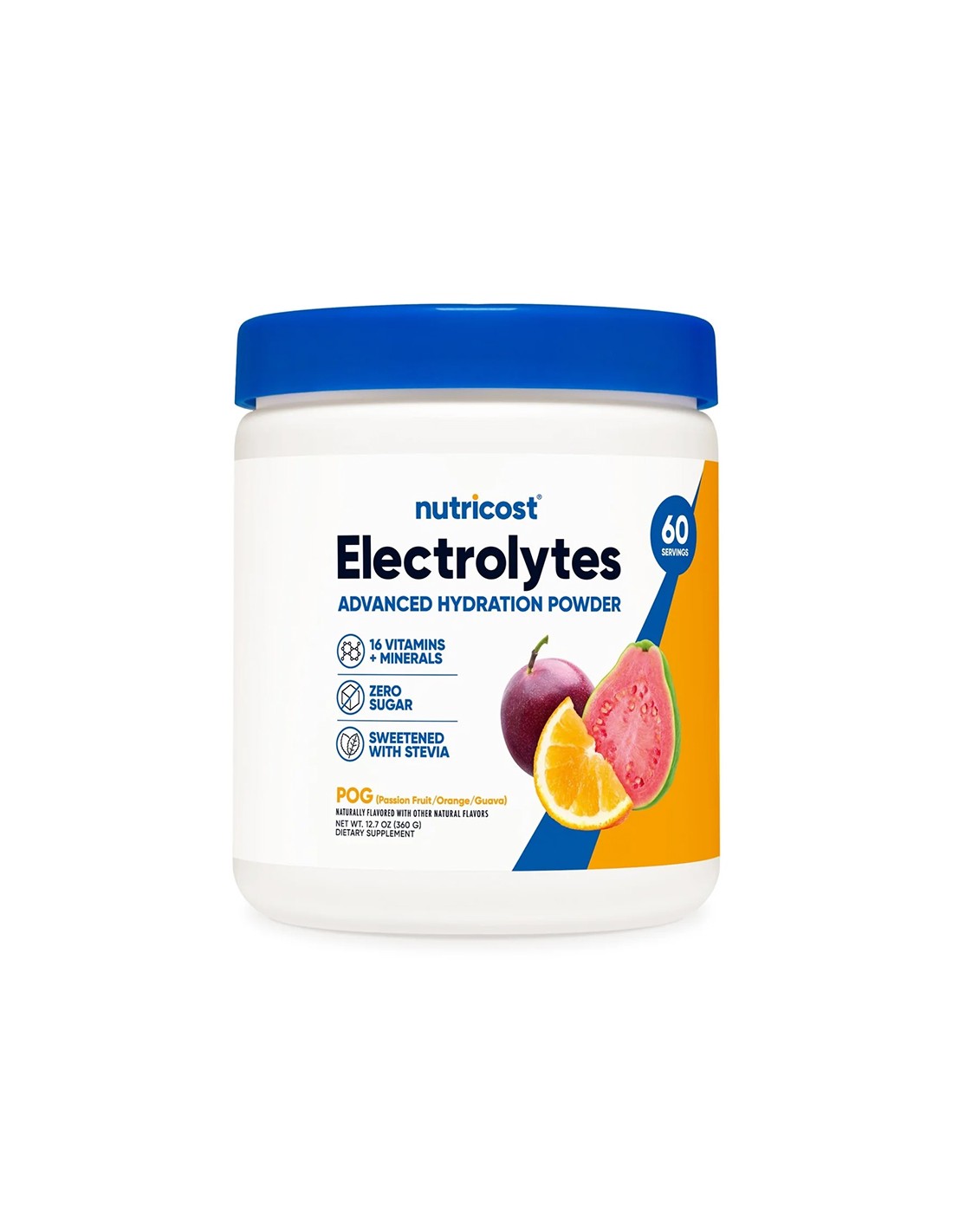 Équilibre électrolytique - Electrolytes Advanced Hydratation, 360 g de poudre, fruit de la passion, orange et saveur de goyave