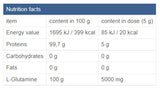 Poudre de glutamine/fermentée - 300 grammes
