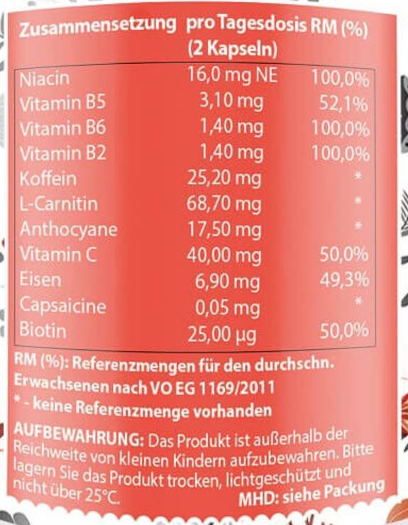 Booster d'énergie | avec vitamines et caféine - 60 capsules
