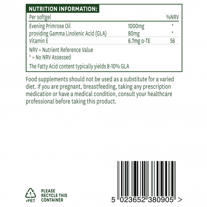 Huile de primrose du soir 1000 mg 180 Capsules molles