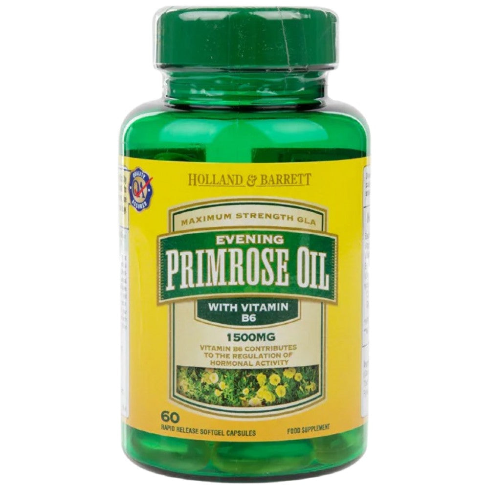 Evening Primrose Huile 1500 mg | Plus vitamine B6 - 60 capsules