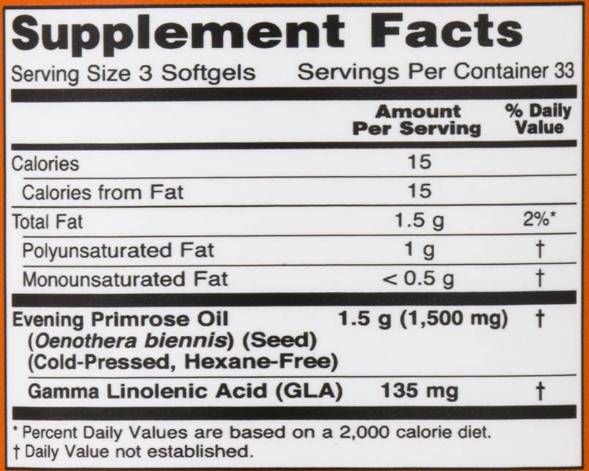 Huile de prime de soirée 500 mg - 100 capsules de gel