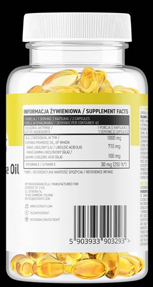 Huile de prime de soirée 500 mg 120 Capsules de gel