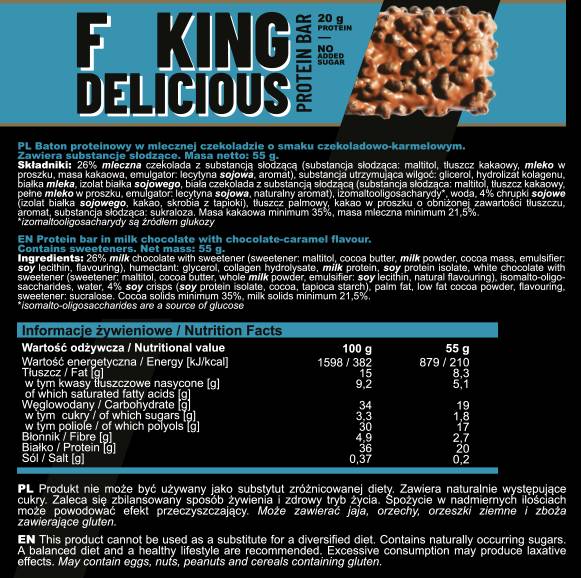 F ** CKING Delicious Protein Bar - 55 grammes