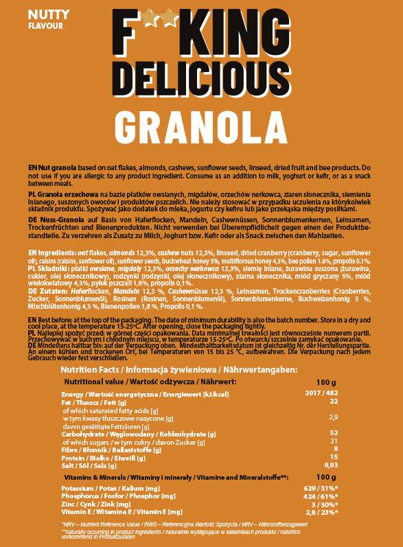 F ** roi délicieux granola | Noisette - 300 grammes