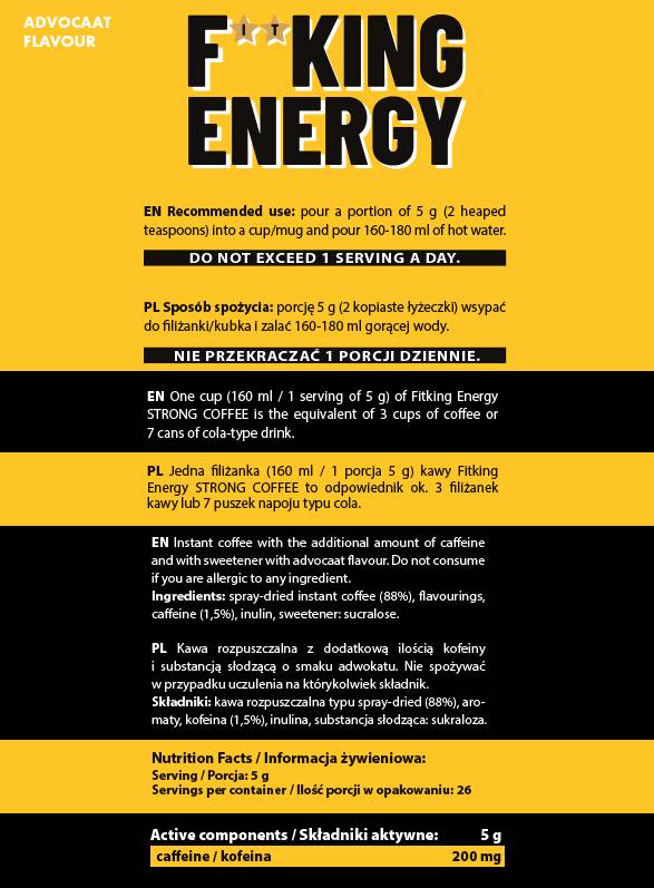 F ** King Energy | Strong café instantané - 130 grammes