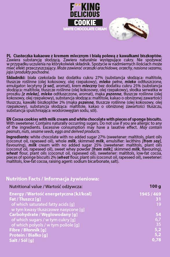 F ** King Delicious Cookie | Cookie protéique 128 grammes