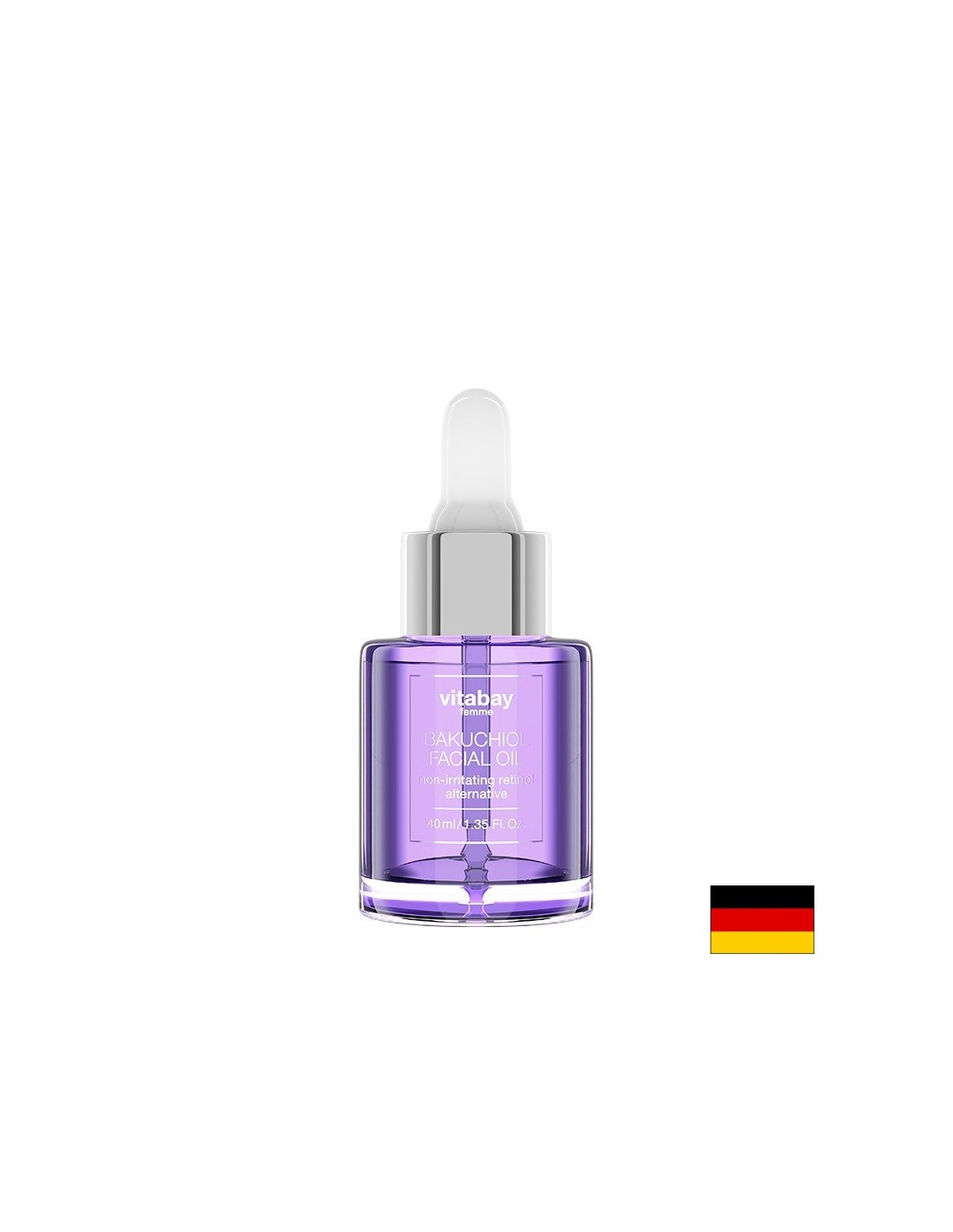 Huile visage au bakuchiol Femme - Huile visage au bakuchiol, 40 ml <tc>Vitabay</tc>
