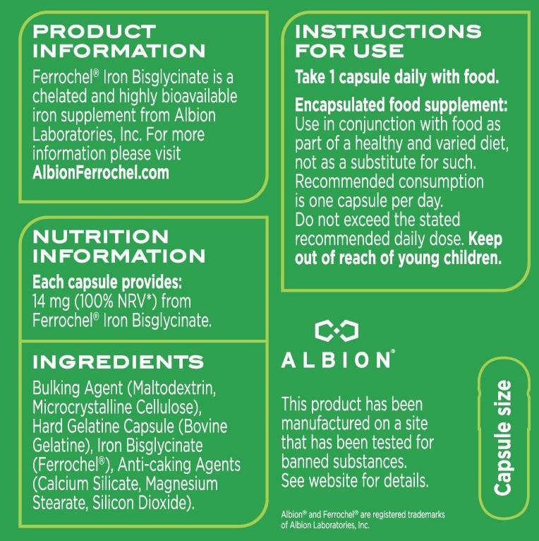 Ferrochel fer bisglycinate 14 mg - 120 capsules