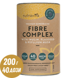 Complexe de fibres en poudre - Saveur mûre/200 g, 40 doses/ <tc>Nutravita</tc>
