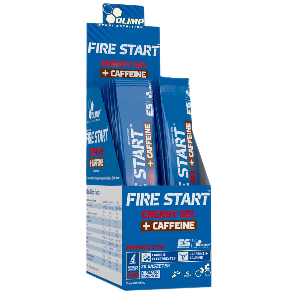 Fire Start Energy Gel + Cafeine 20 x 80 grammes
