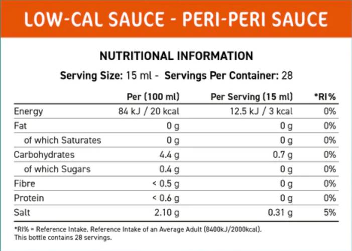 Ajuster Sauce à faible teneur en calcul | Peri-Peri - 425 ml