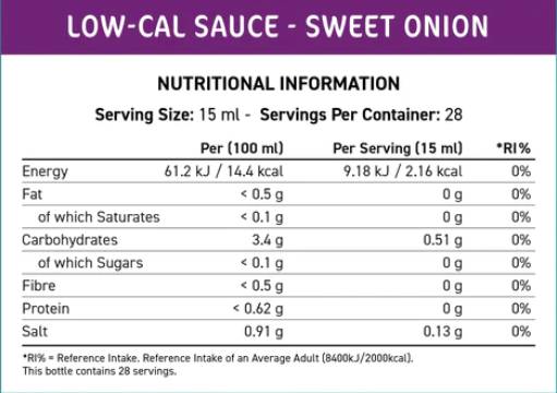 Ajuster Sauce à faible teneur en calcul | Oignon doux - 425 ml