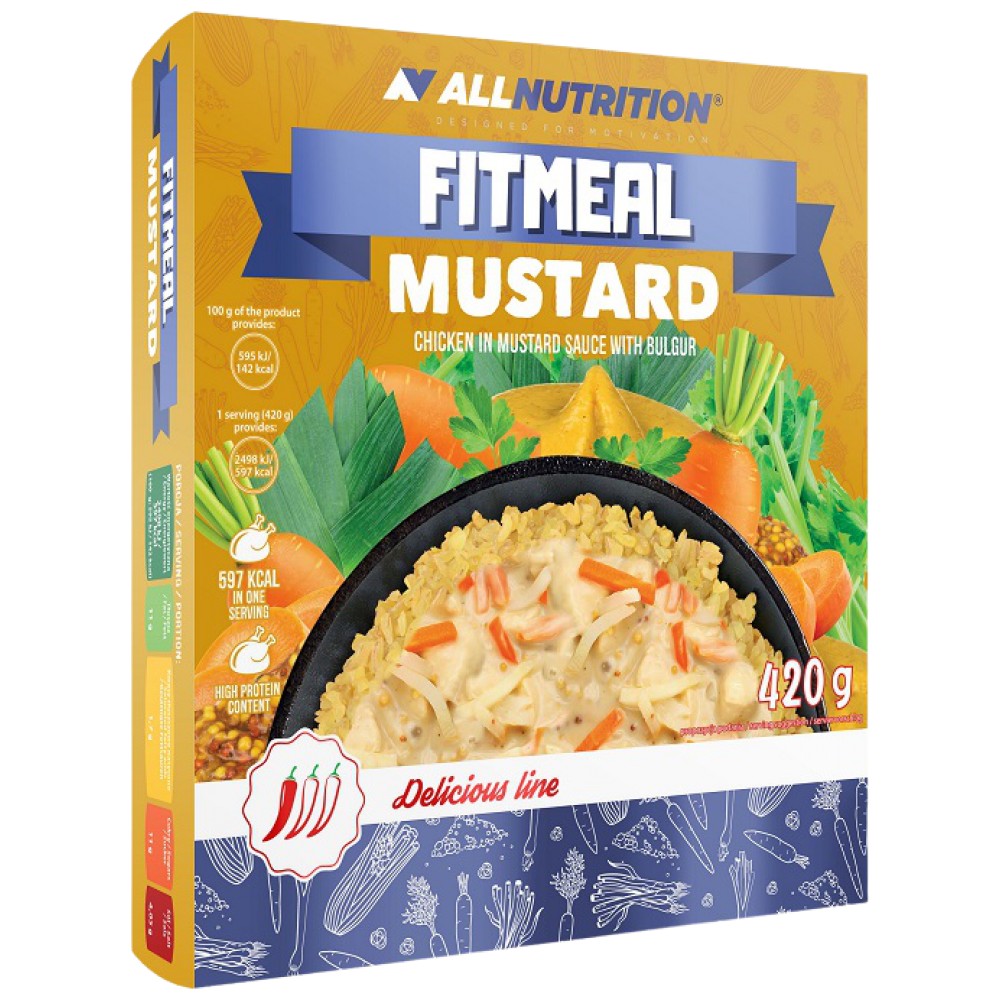 Fitmeal Mustard | Read-to-eat High-Protein Meal - 420 grammes