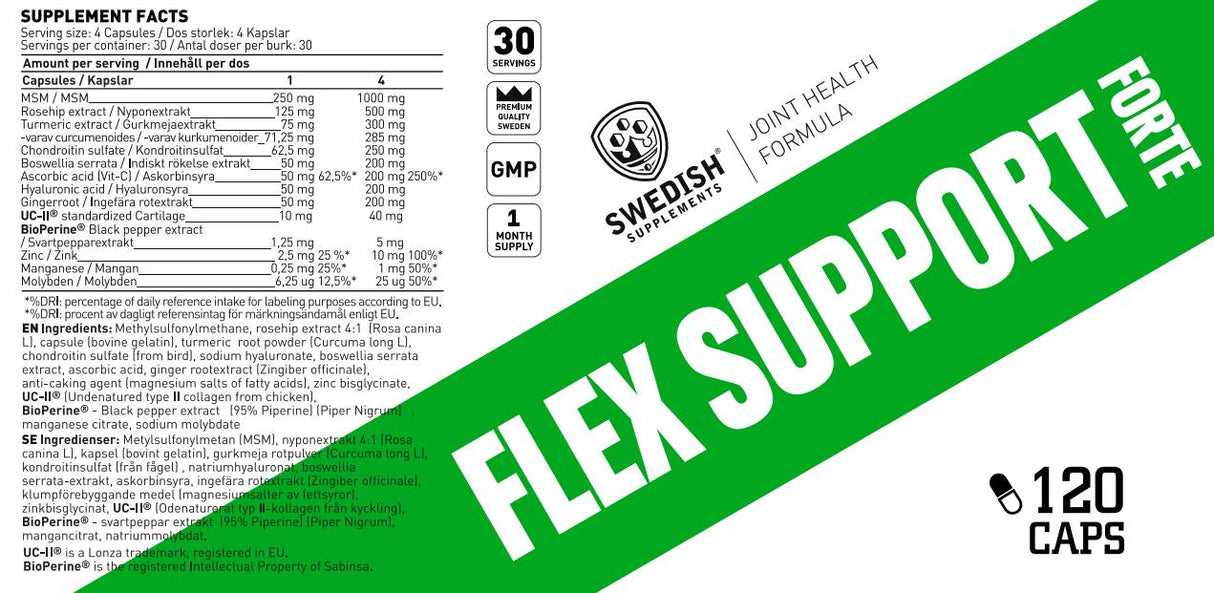Flex Support Forte | avec UC-II® - 120 capsules