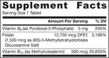 Folate forte - méthyl folate + méthyl b12 + p-5-p - folate 30 comprimés
