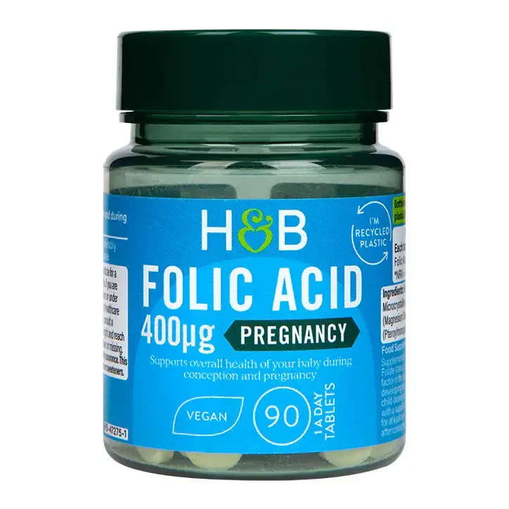 Acide folique (acide folique) 400 mcg 90 comprimés Holland & Barrett