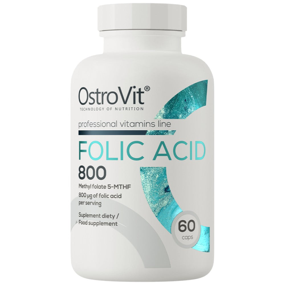 Acide folique 800 mg | Capsules de folate méthylique 5-MTHF 60