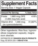 Acide folique et B12 - 30 capsules