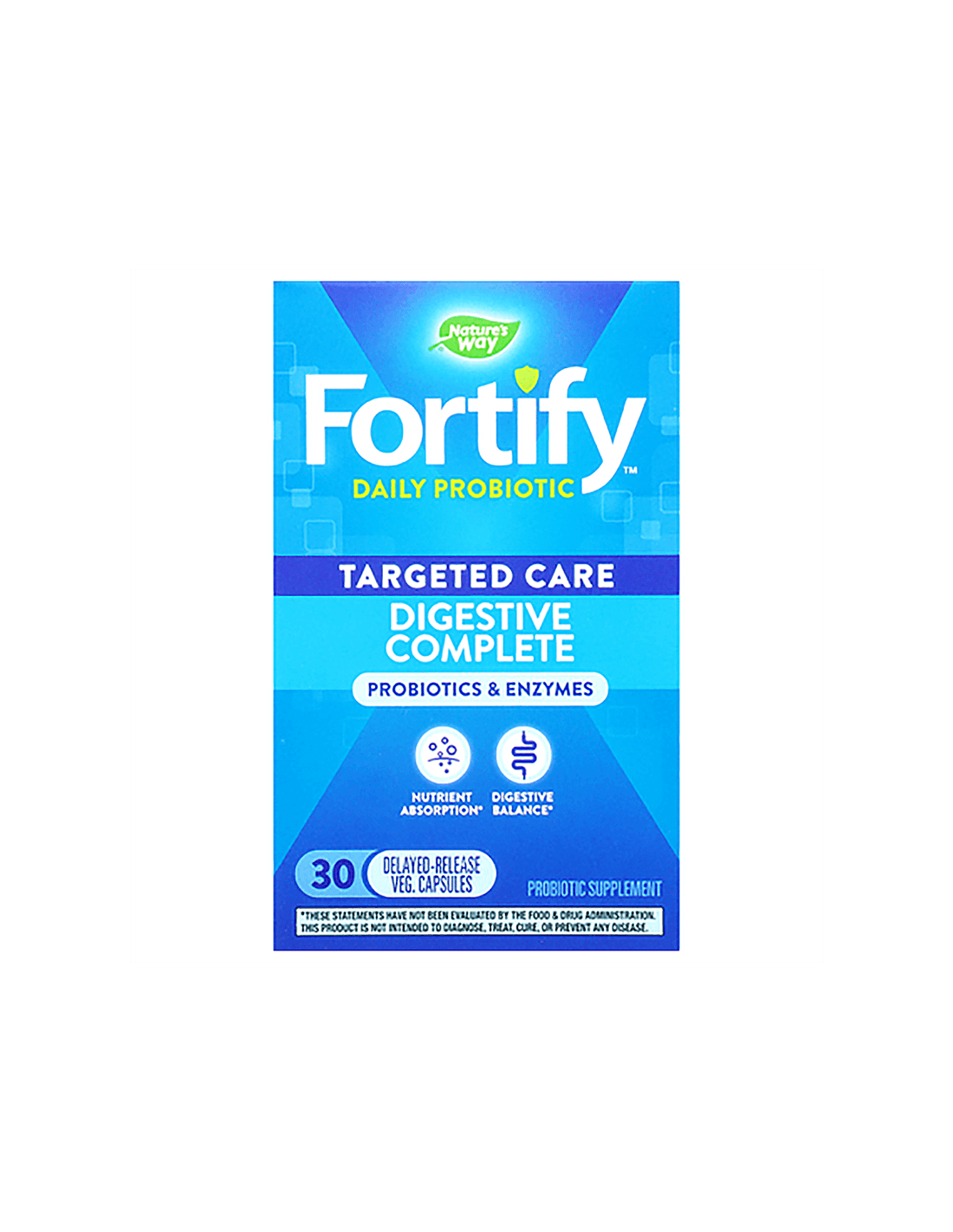 Fortify Dual Action Digestive Complétez 20 milliards de probiotiques actifs - 30 capsules