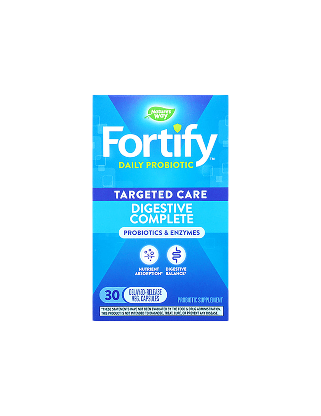 Fortify Dual Action Digestive Complétez 20 milliards de probiotiques actifs - 30 capsules