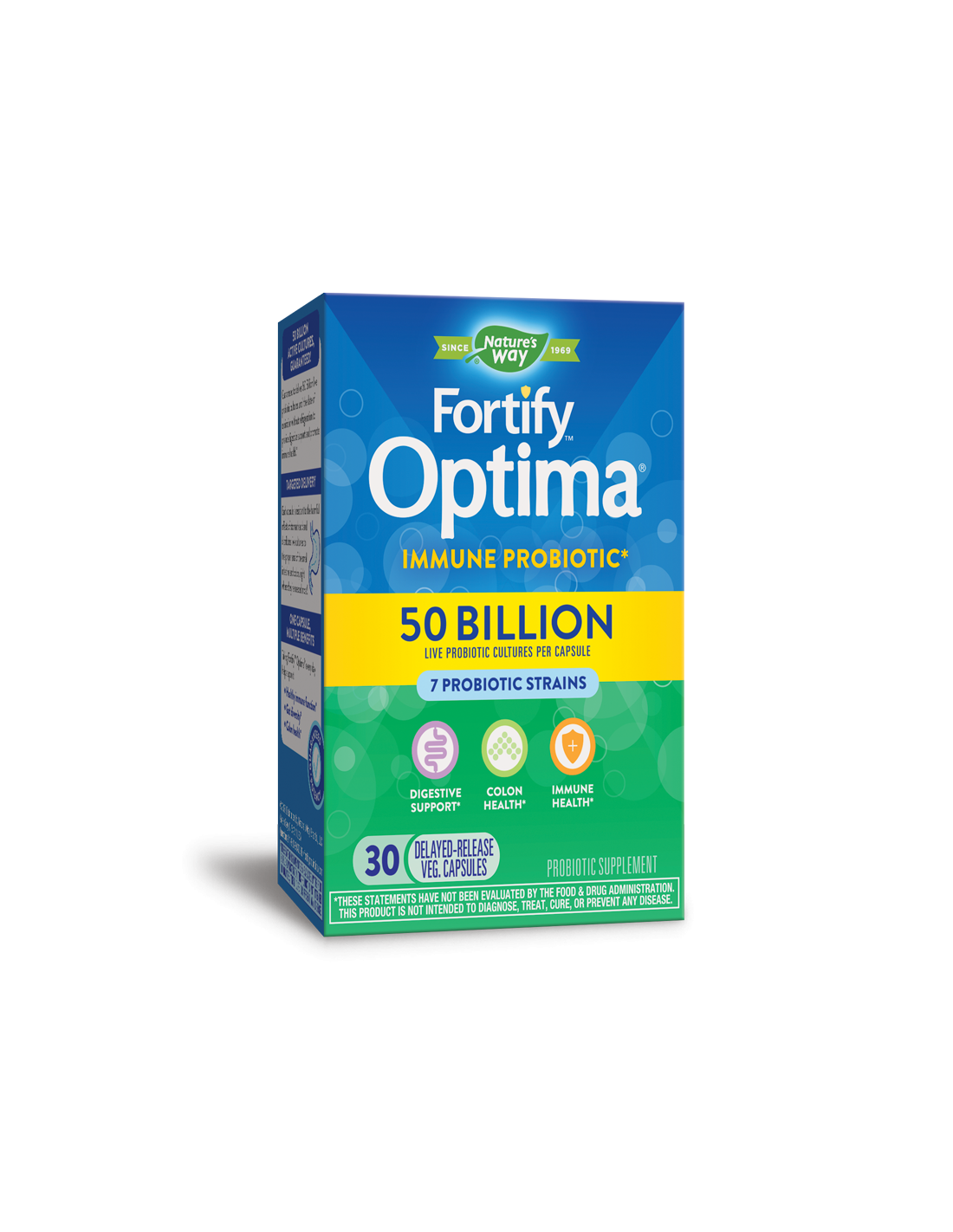Probiotique pour la santé immunitaire - Fortify Optima Immune Probiotic 50 milliards Probiotiques actifs, 30 capsules