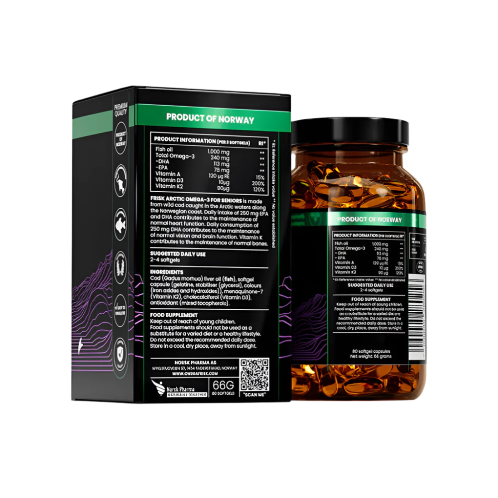 Arctique 50+ - oméga-3 - 100% de morue arctique sauvage - 80 capsules