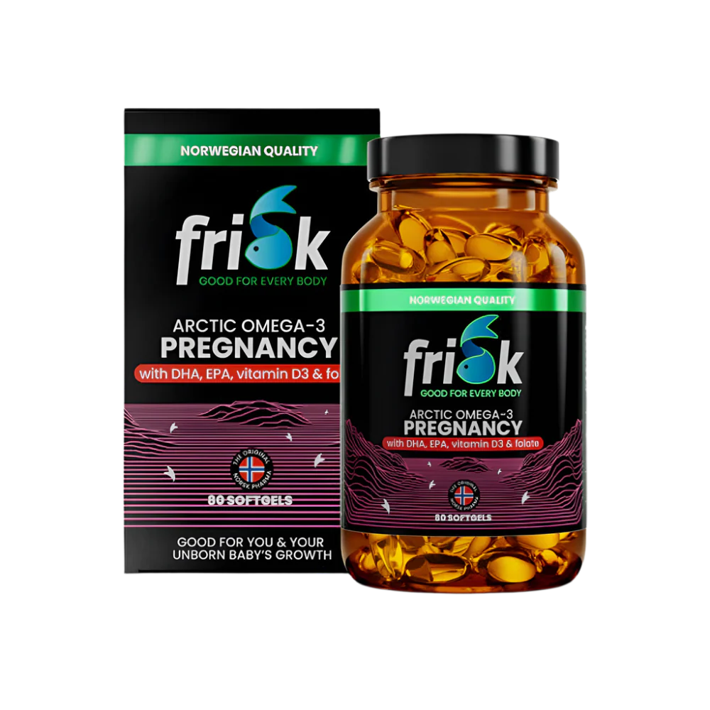 Grossesse arctique - oméga-3 pour les femmes enceintes - 100% morue sauvage de la Norvège - 80 capsules