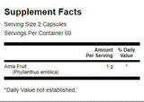 Spectre complet Amla Fruit 500 mg - 120 capsules