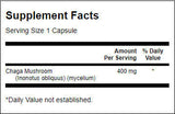Champignon Chaga à spectre complet 400 mg - 60 capsules