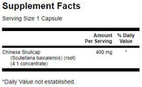 Skullcap chinois à spectre complet 400 mg - 90 capsules