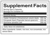 Spectre complet cannelle, fenugreek et gymnema - 120 capsules