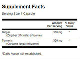 Ginger et curcuma à spectre complet - 60 capsules