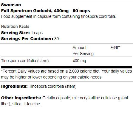 Spectrum complet Guduchi 400 mg 90 capsules