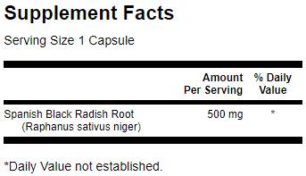Capsules de radis noir espagnol à spectre à spectre 60