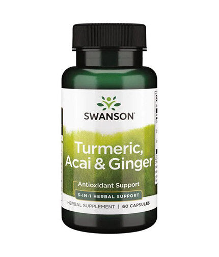 Curcuma à spectre complet, acai et gingembre - 60 capsules