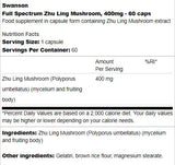 Spectrum complet Zhu Ling Champignon 400 mg 60 capsules